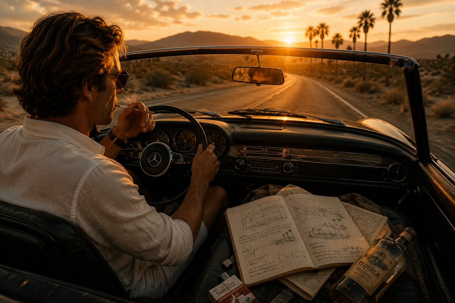 Arthur drives north